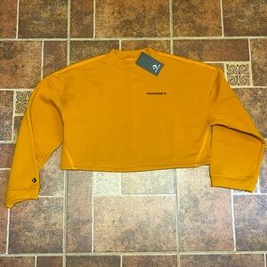 Converse cropped crew neck sweatshirt